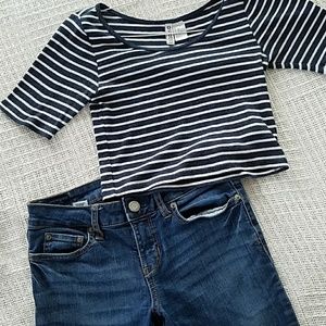 Navy Crop Top